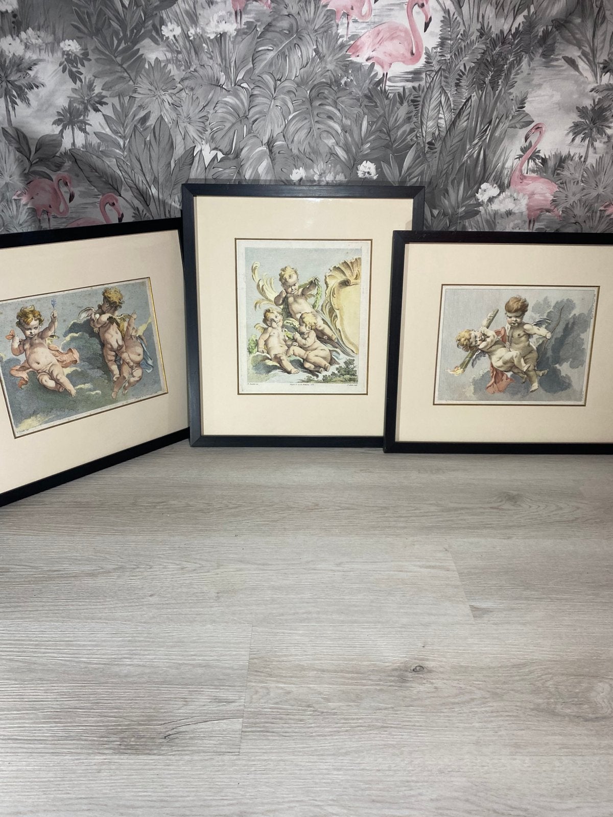 Stel (3) antieke gravures 18de eeuws, Ophalen
