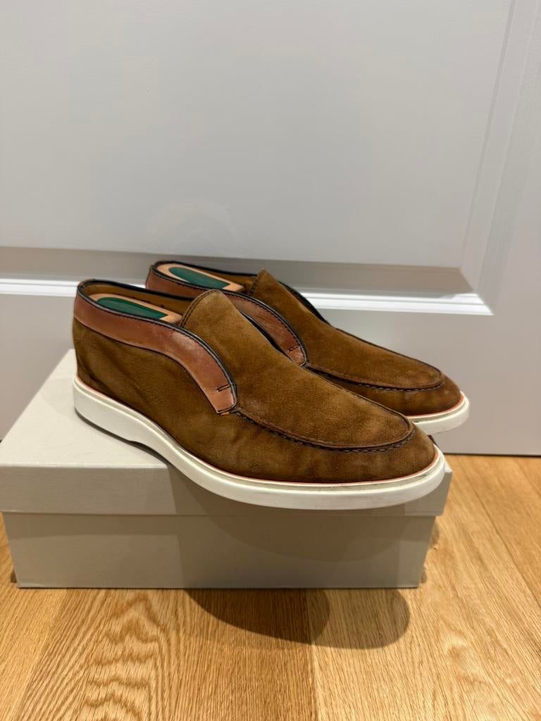 Santoni Hoge Loafer | UK 7 | (122), Loafers, Bruin, Verzenden, Zo goed als nieuw