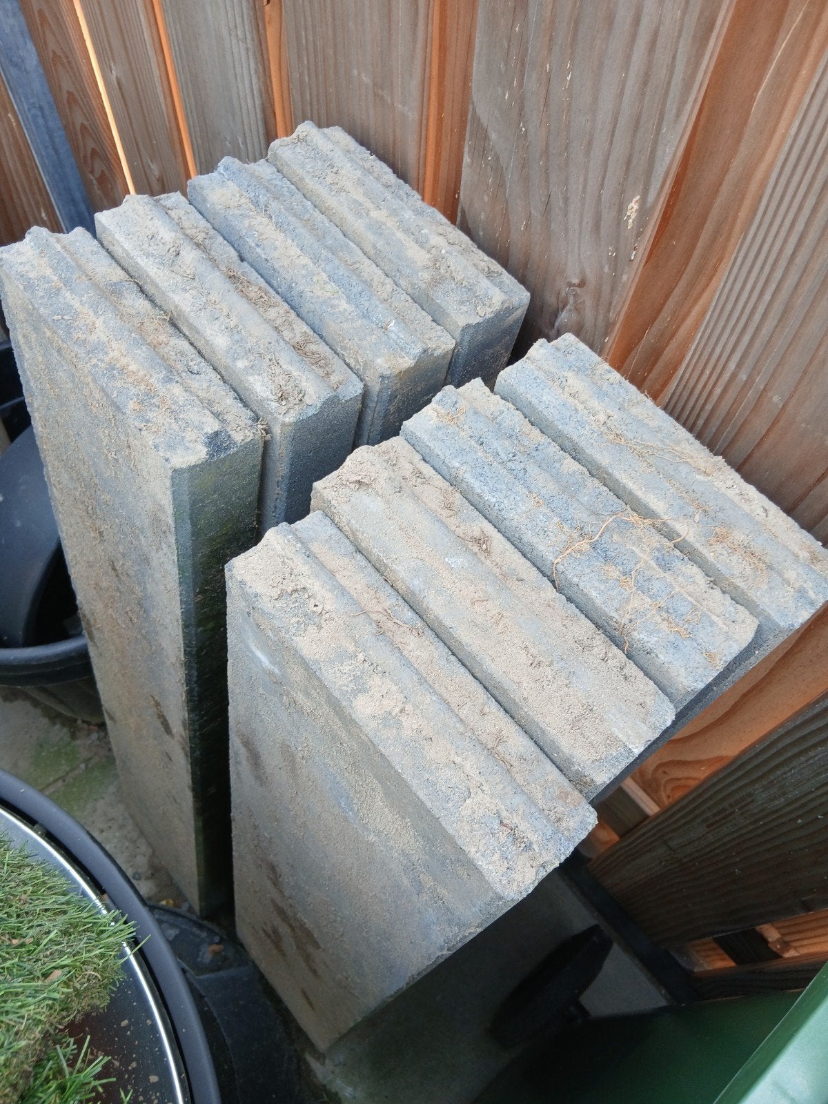 8st. Betonnen opsluitbanden, Ophalen, Gebruikt, Minder dan 5 m², Beton