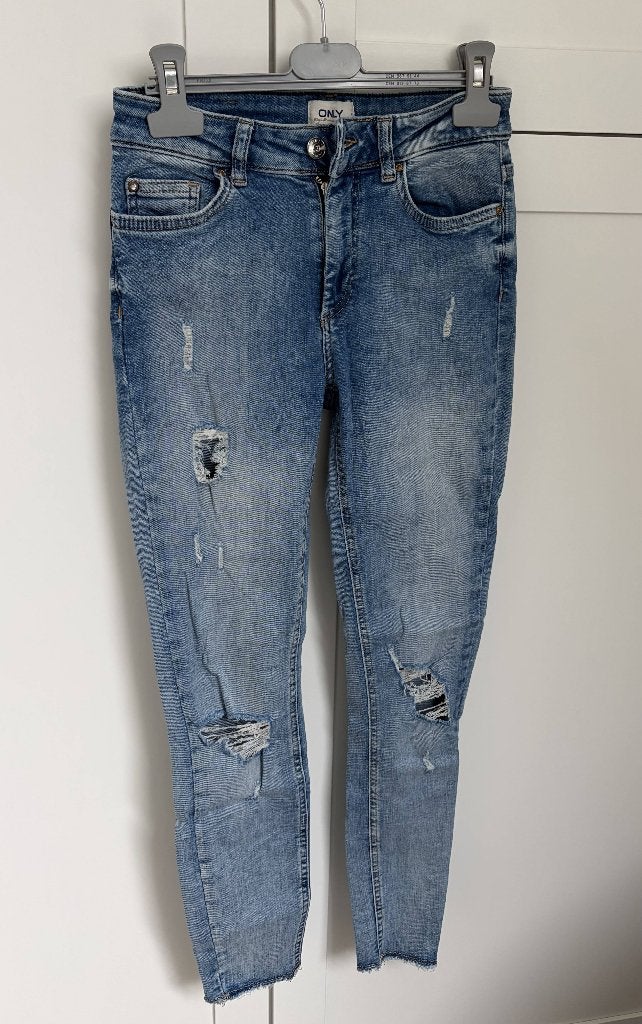 Only Skinny Jeans met gaten, Only, Blauw, Overige jeansmaten, Ophalen of Verzenden