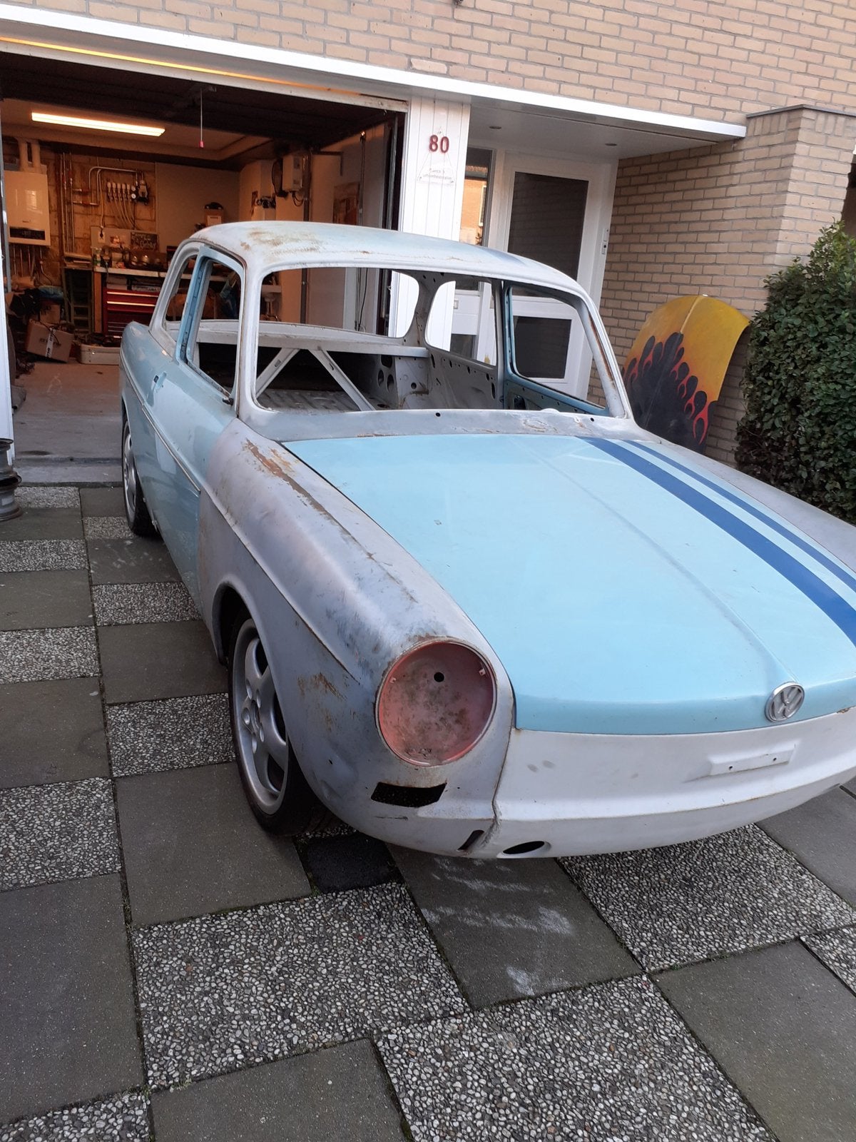Volkswagen 1600 1972 Blauw PROJECT, Overige modellen, 4 cilinders, Overige kleuren, Handgeschakeld