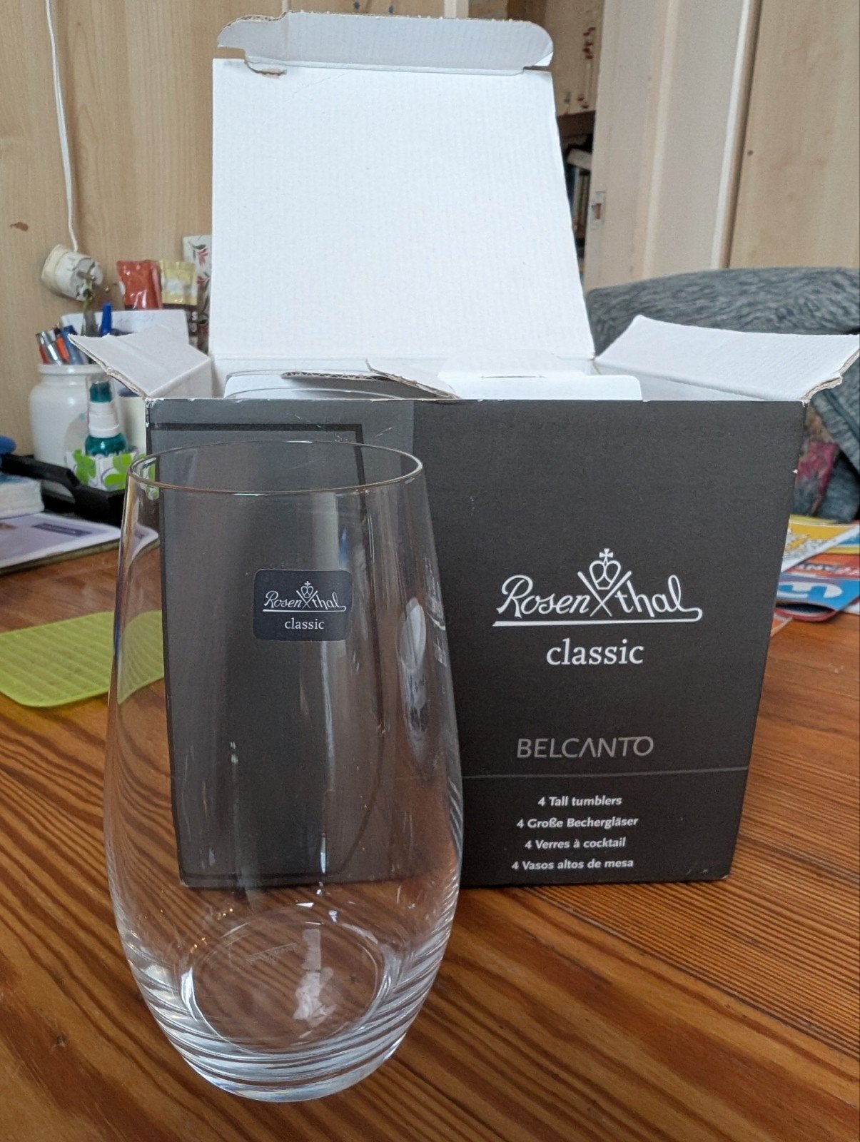 4x Rosenthal Classic Belcanto Glazen, Ophalen, Nieuw, Overige merken, Glas