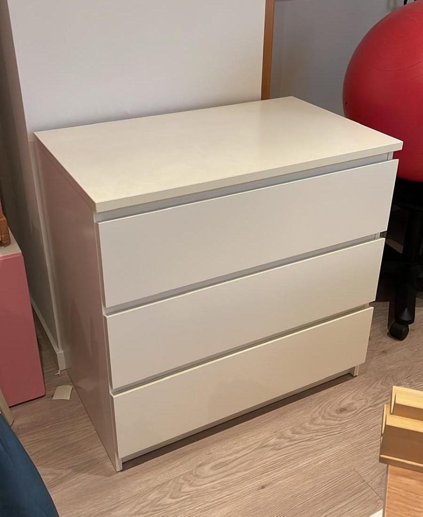 TE KOOP: IKEA MALM Ladekast (wit), Ophalen, Gebruikt, 50 tot 100 cm, Minder dan 100 cm