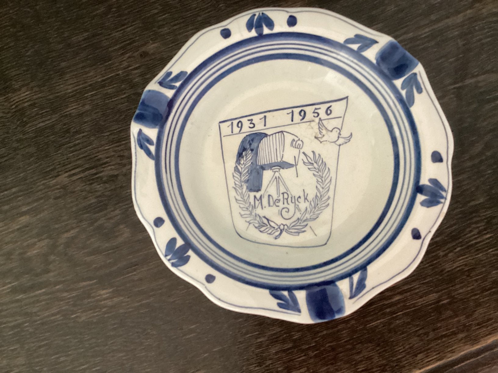 De Rijck 1931-1956 delfts blauw // diam. 13 cm, Ophalen of Verzenden