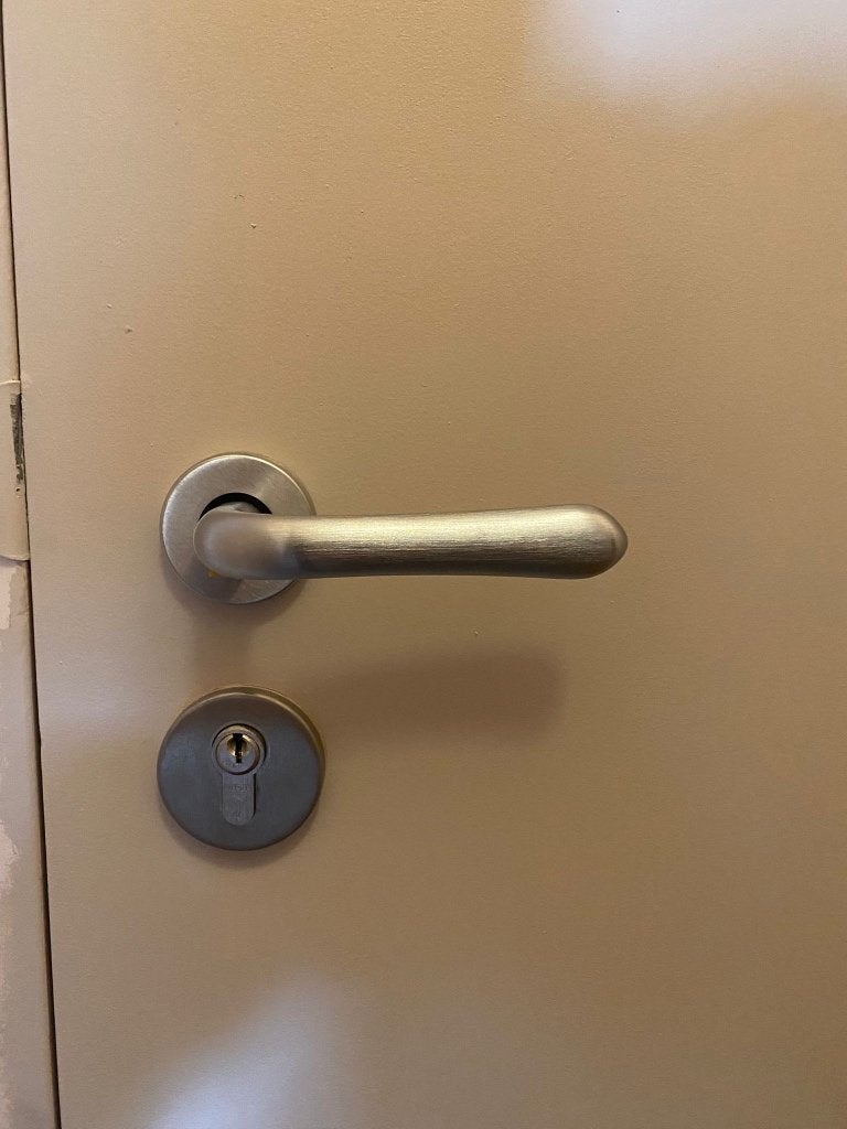 Intersteel Saturnus deurklink chroom mat, Doe-het-zelf en Verbouw, Hang- en Sluitwerk, Ophalen of Verzenden, Zo goed als nieuw