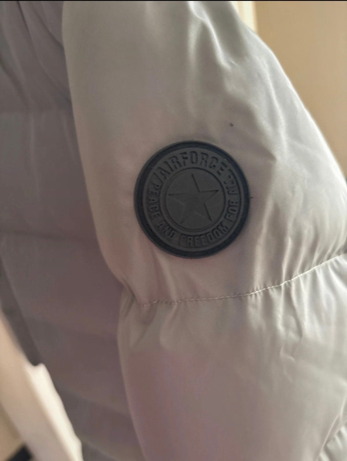 Airforce lange winterjas - grijs, Kleding | Dames, Jassen | Winter, Maat 42/44 (L), Ophalen of Verzenden, Zo goed als nieuw, Grijs