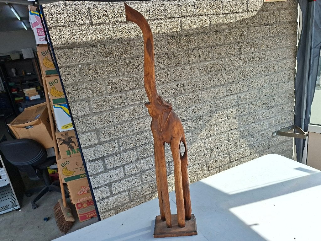 schitterende staande hoge handgemaakte houten olifant, Antiek en Kunst, Ophalen of Verzenden, Handgemaakt, Hout, Houtsnijwerk