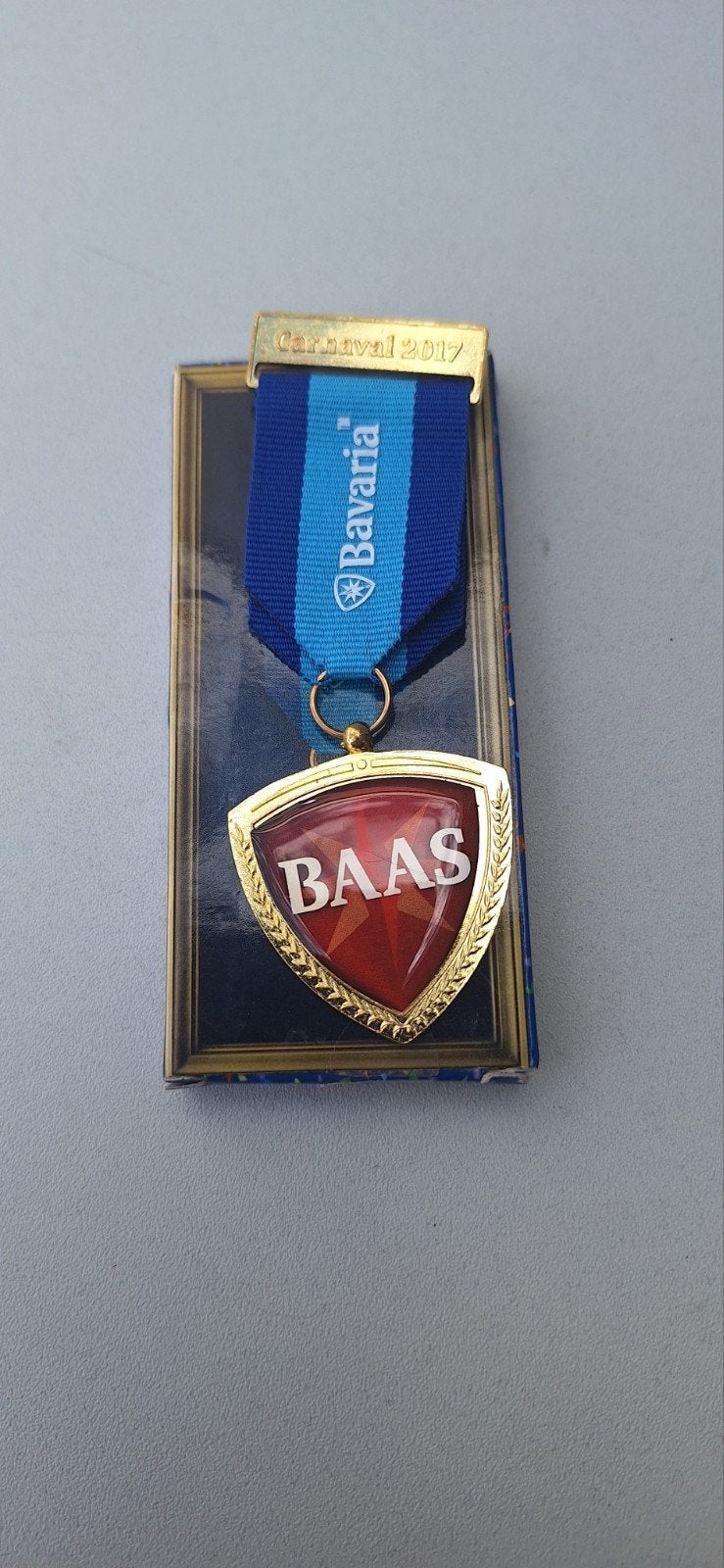 Bavaria carnaval medaille 2017 Baas (281124), Verzamelen, Ophalen of Verzenden, Zo goed als nieuw, Bavaria