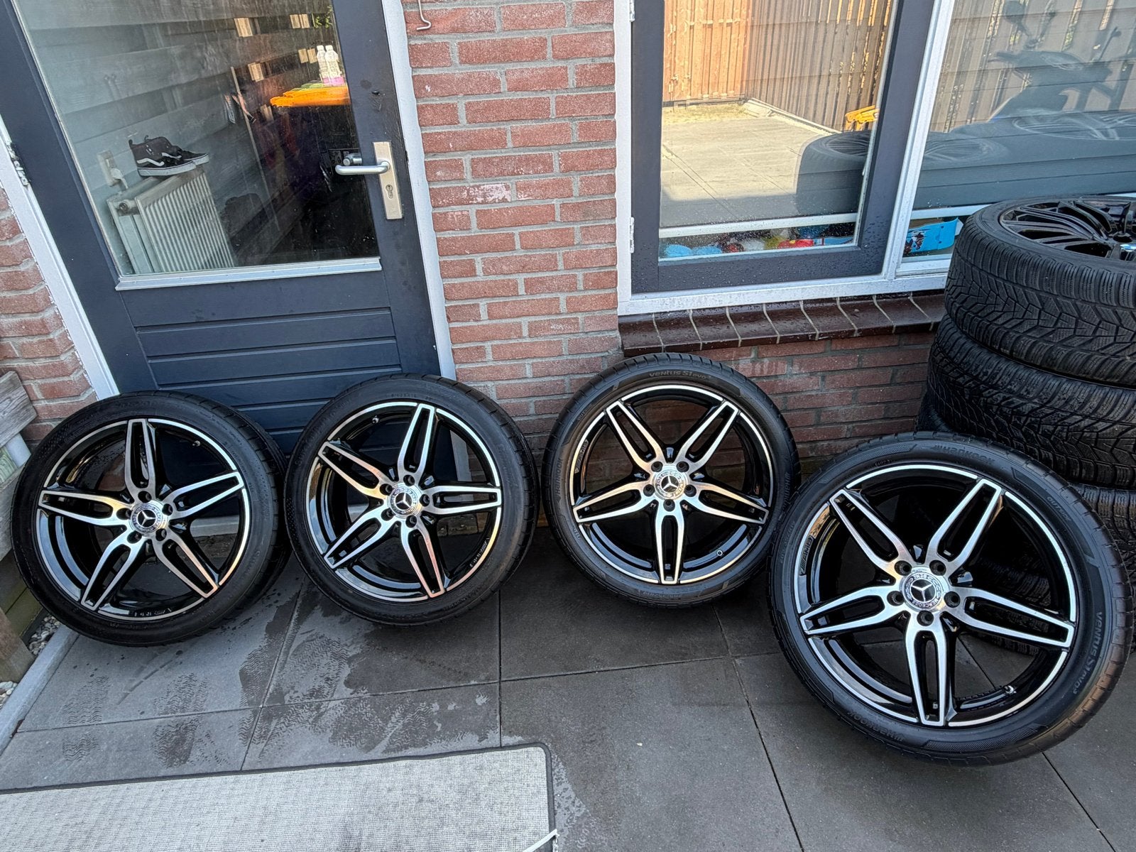 Mercedes-Benz W213 S213 AMG velgen 19 inch met zomerbanden, Auto-onderdelen, Banden en Velgen, Gebruikt, 275 mm, Ophalen of Verzenden