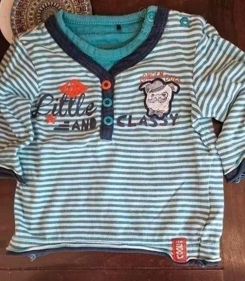 Prénatal Groen Gestreept Longsleeve Maat 56, Kinderen en Baby's, Babykleding | Maat 56, Ophalen of Verzenden
