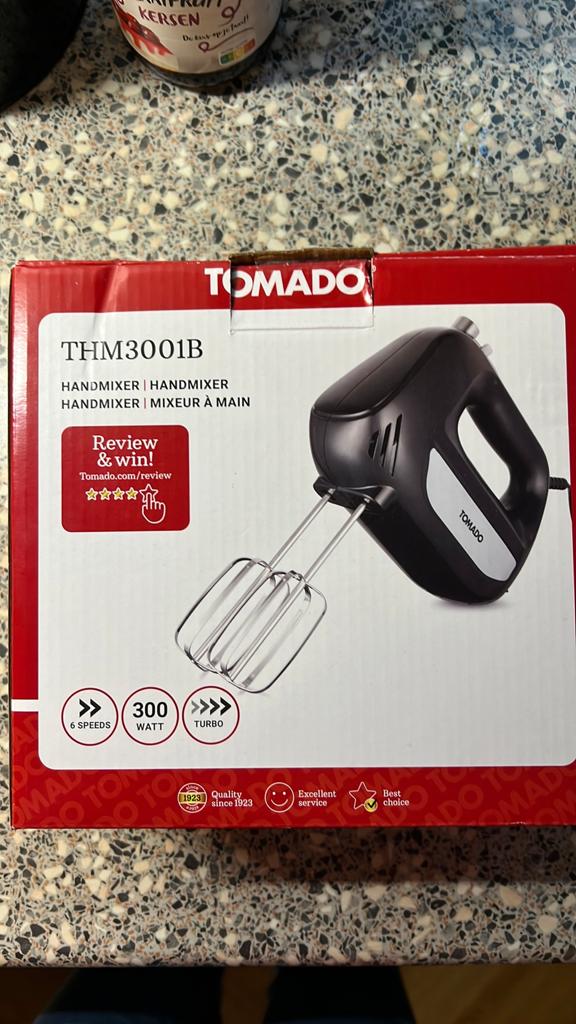 Tomado handmixer - Nieuw, Witgoed en Apparatuur, Keukenmixers, Minder dan 1 liter, Ophalen, Nieuw, 3 snelheden of meer