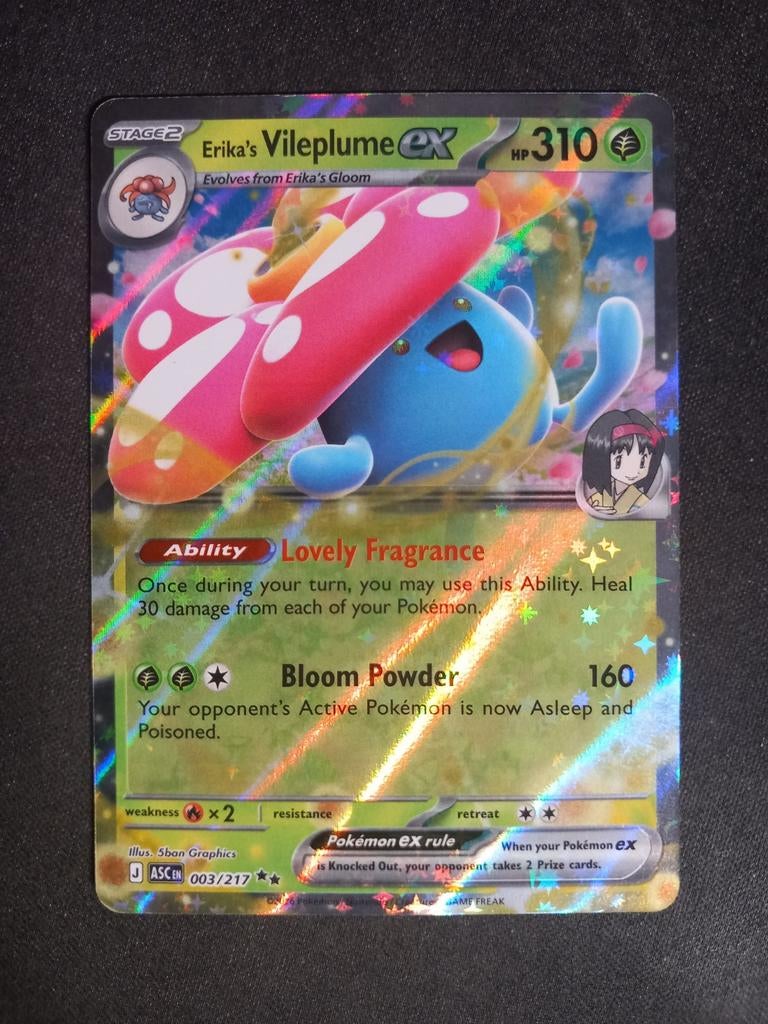 Erika's Vileplume ex 003/217 Ascended Heroes Ultra Rare NM, Verzenden, Zo goed als nieuw, Losse kaart, Foil