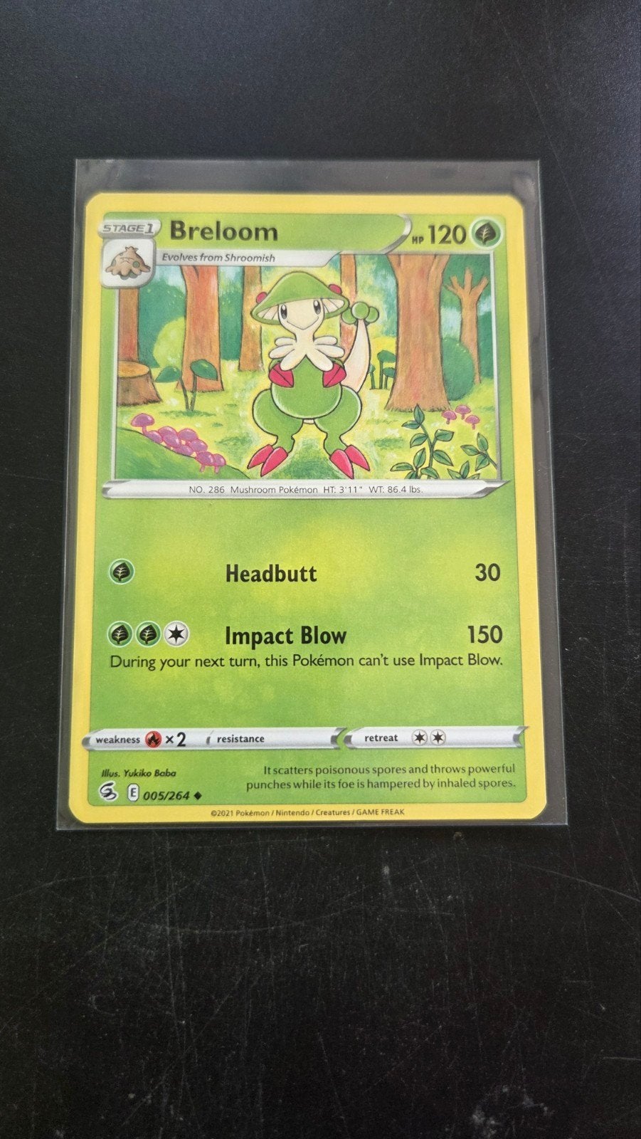 Breloom 005/264 Fusion Strike Pokémon Kaart, Verzenden, Zo goed als nieuw, Losse kaart