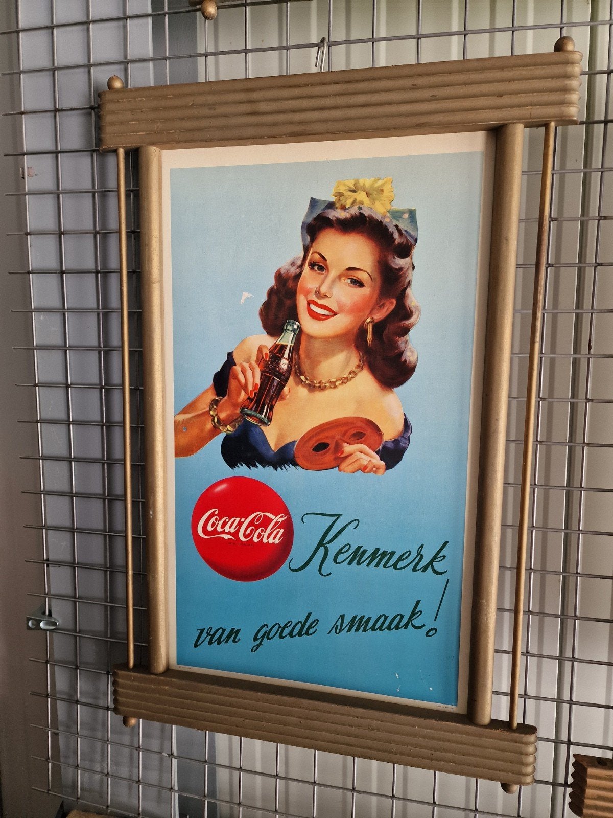 Coca-Cola  wisselen lijsten  en prenten, Verzamelen, Ophalen, Gebruikt, Reclamebord