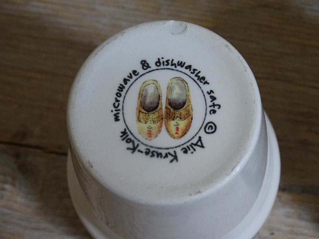 4x Melkbeker, Alie Kruze-Kolk, LANDLEVEN, gaaf, Ophalen of Verzenden, Zo goed als nieuw, Overige stijlen, Kop(pen) en/of Schotel(s)