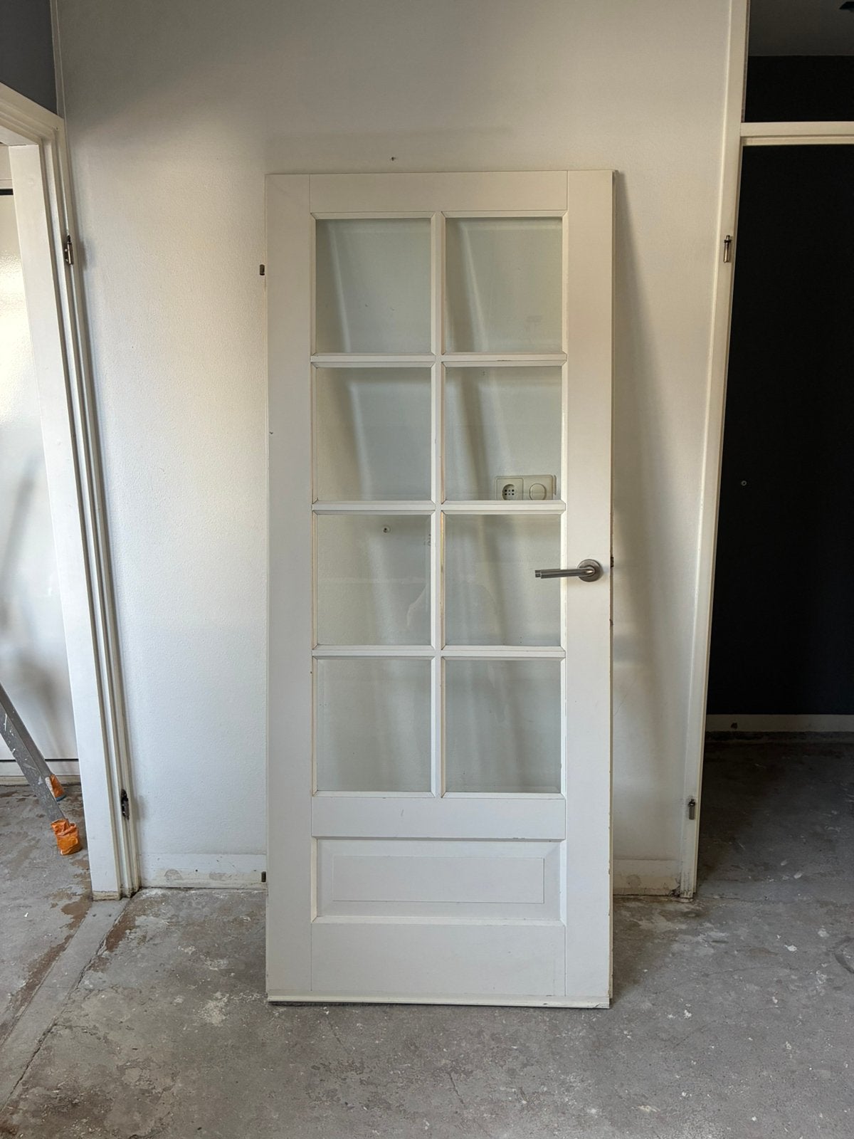 Houten opdekdeur wit - 201,5 x 85 cm, Ophalen, Gebruikt, 80 tot 100 cm, Binnendeur