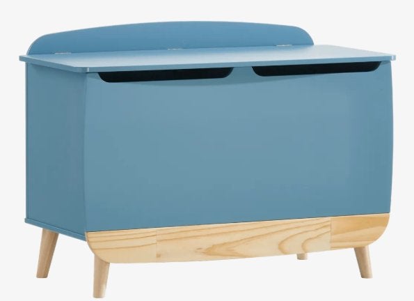 Opbergbox kinderkamer blauw eikenkleur, Kast, Nieuw, 75 tot 100 cm, Minder dan 50 cm