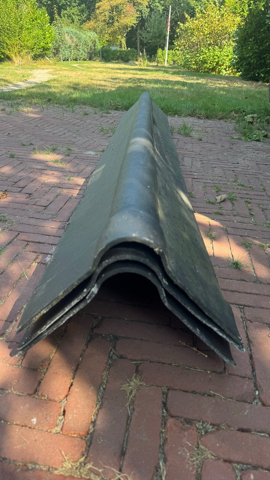 GRATIS: 3x SVK vezelcement nokdelen 260cm, Ophalen, Overige materialen, Gebruikt, Zwart