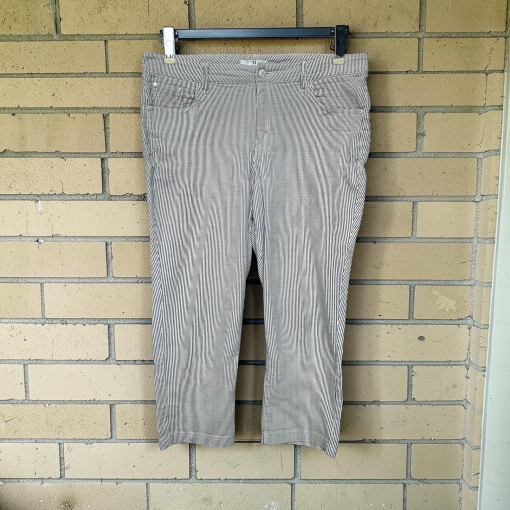 Peter Hahn Broek 42 Donker Blauw Wit Streep Salomo Capri, Blauw, Ophalen of Verzenden, Ph, Driekwart