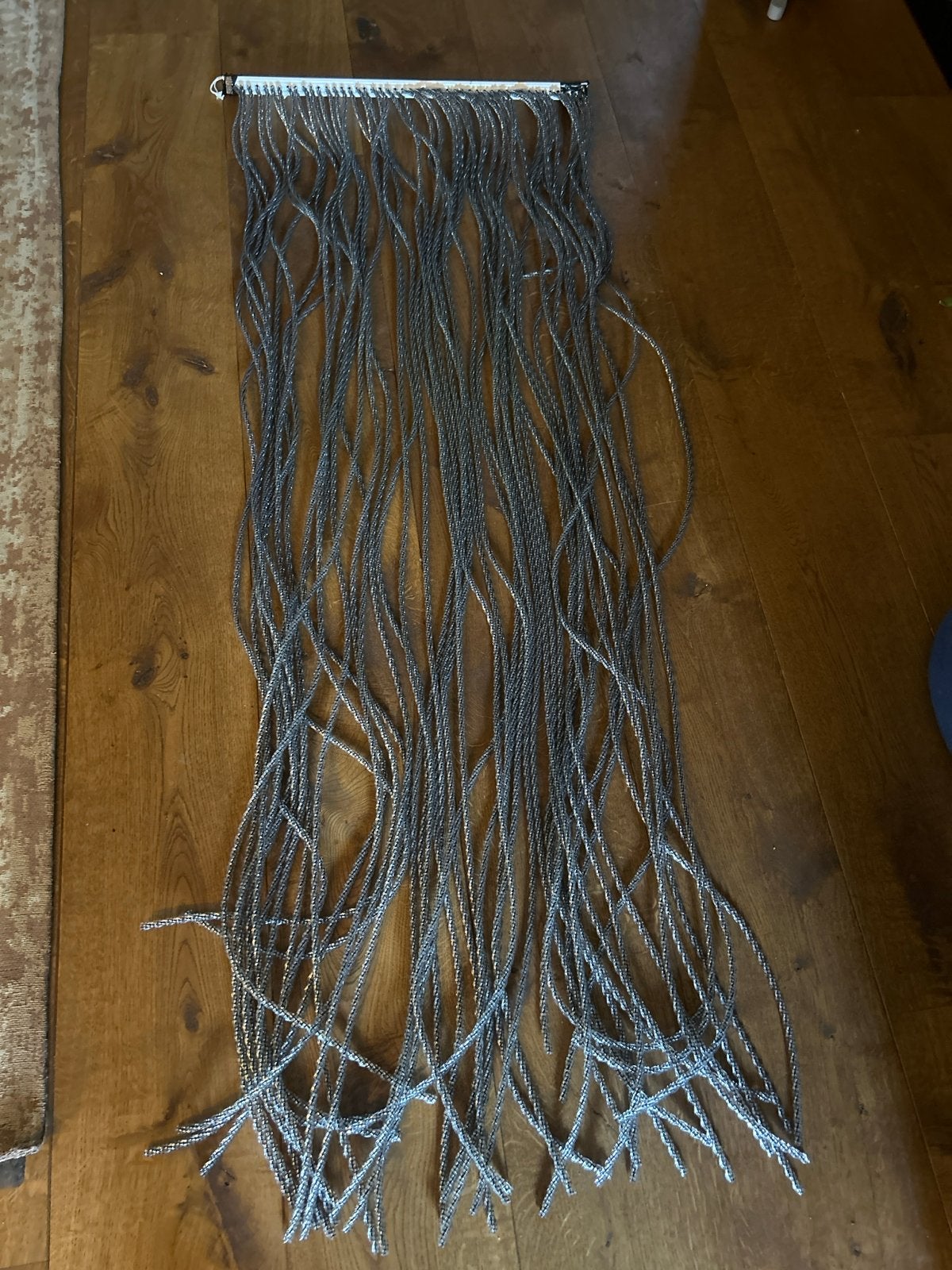 Gordijn , zilverkleurig,60 x 165cm, Ophalen of Verzenden, Zo goed als nieuw