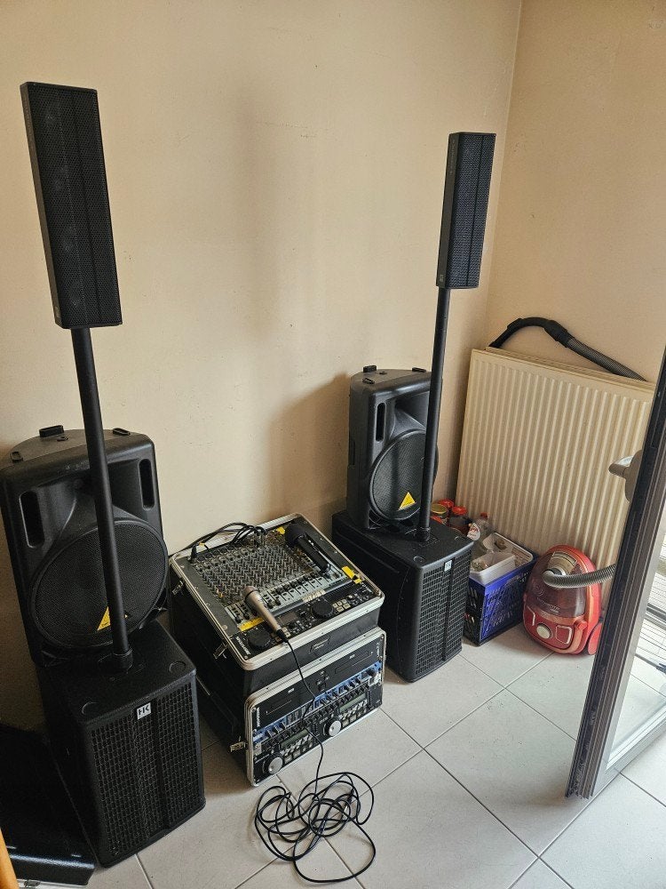 Complete PA installatie, Ophalen, Zo goed als nieuw, 1000 watt of meer, P.A.
