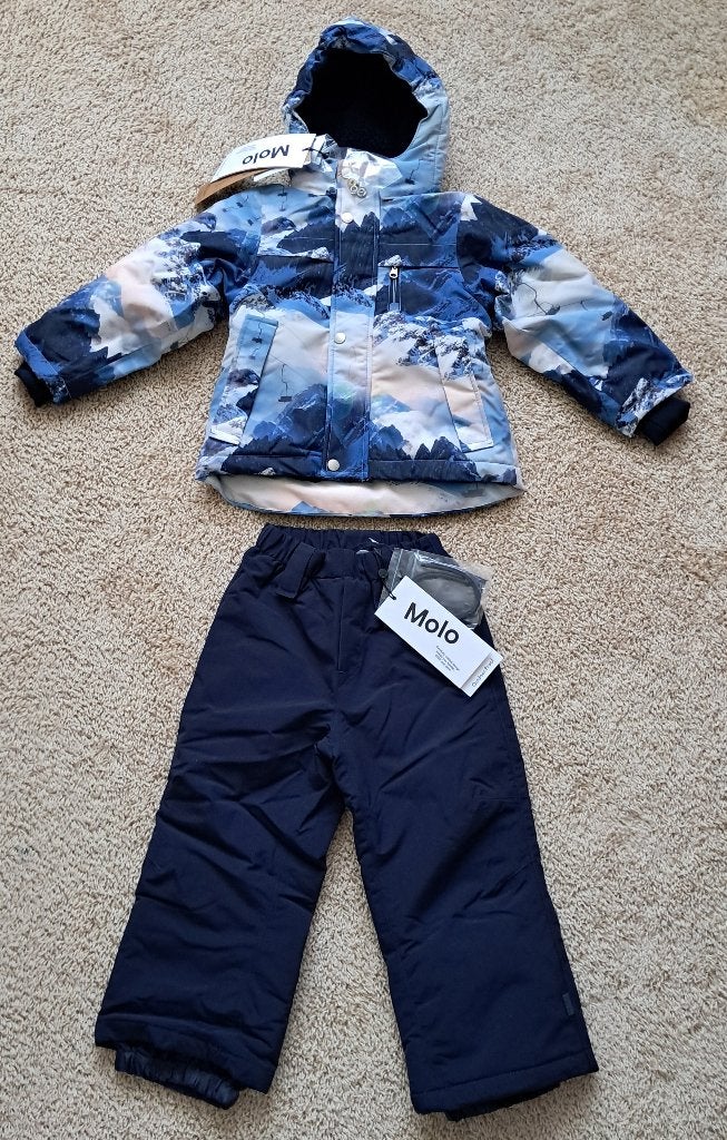 Molo winterjas/jas + Molo ski/winter broek, mt 98/104 NIEUW, Kinderen en Baby's, Jongen of Meisje, Nieuw, Setje, Molo