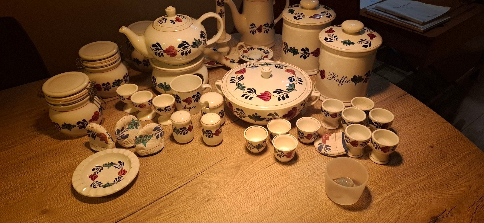 Grote Boerenbont servies set, Antiek en Kunst, Antiek | Servies los, Ophalen of Verzenden