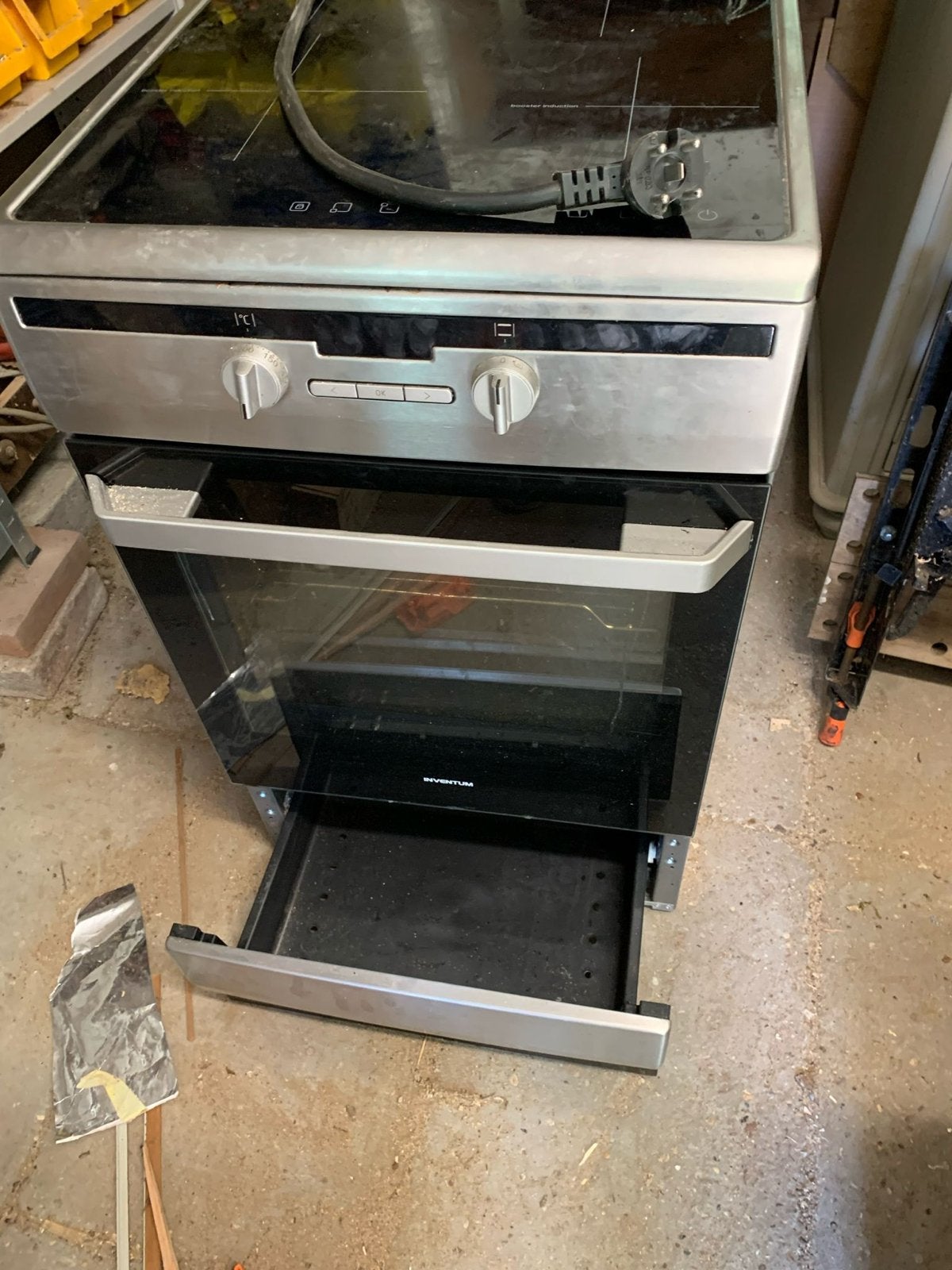 Inventum Vrijstaand elektrisch fornuis met Oven, Witgoed en Apparatuur, Fornuizen, Ophalen, Gebruikt, 60 cm of meer, Grill