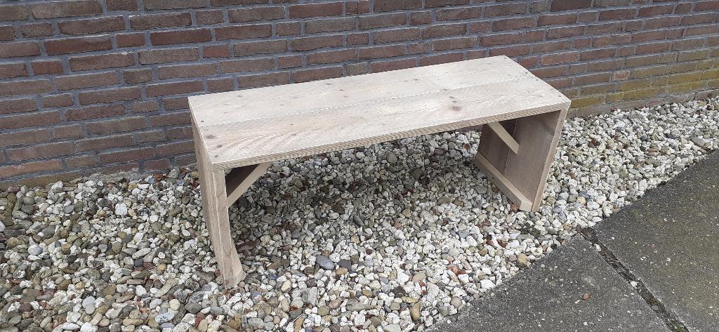 tuinbank van gebruikt steigerhout steigerplanken, Tuin en Terras, Ophalen, Nieuw, Hout