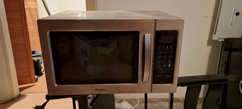 Whirlpool AMW 730 IX Combimagnetron - Zilver, Ophalen, Combimagnetron, Gebruikt, Hete lucht