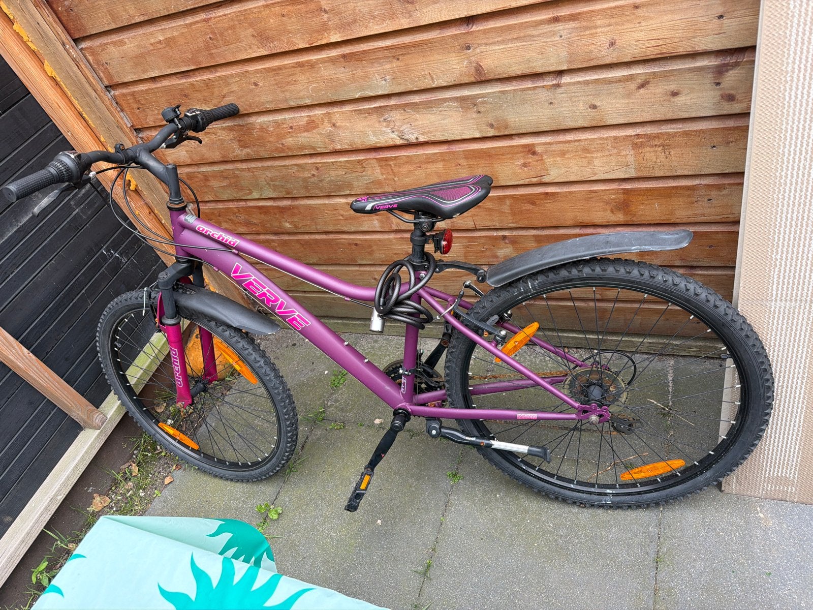 Paarse Verve kinderfiets - Gebruikt, Gebruikt, Velgrem, Dames, Geen vering