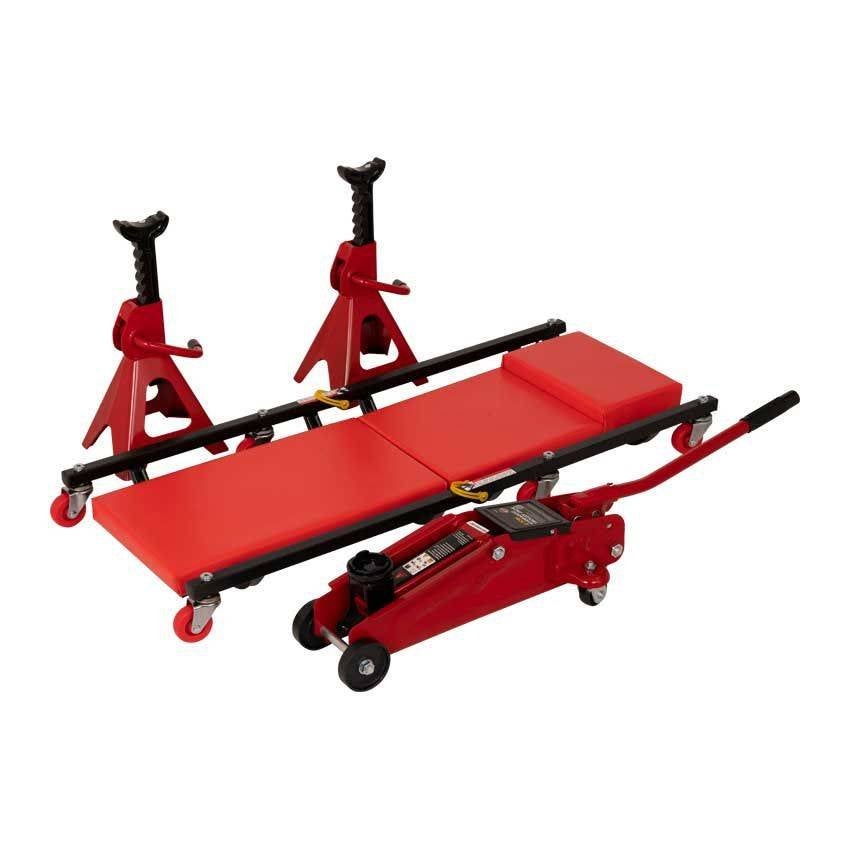 TOPGEAR Ligkar+krik 2 ton+assteunenset, Auto diversen, Verzenden