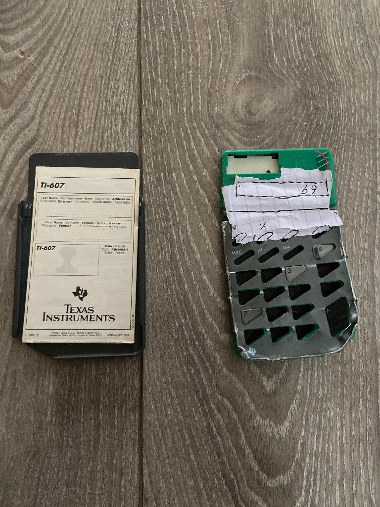 Texas Instruments TI-607 rekenmachine met instructies, Verzenden, Gebruikt