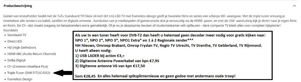 DIGITENNE GRATIS Samsung SMT-1000T., Verzenden, Nieuw, Decoder