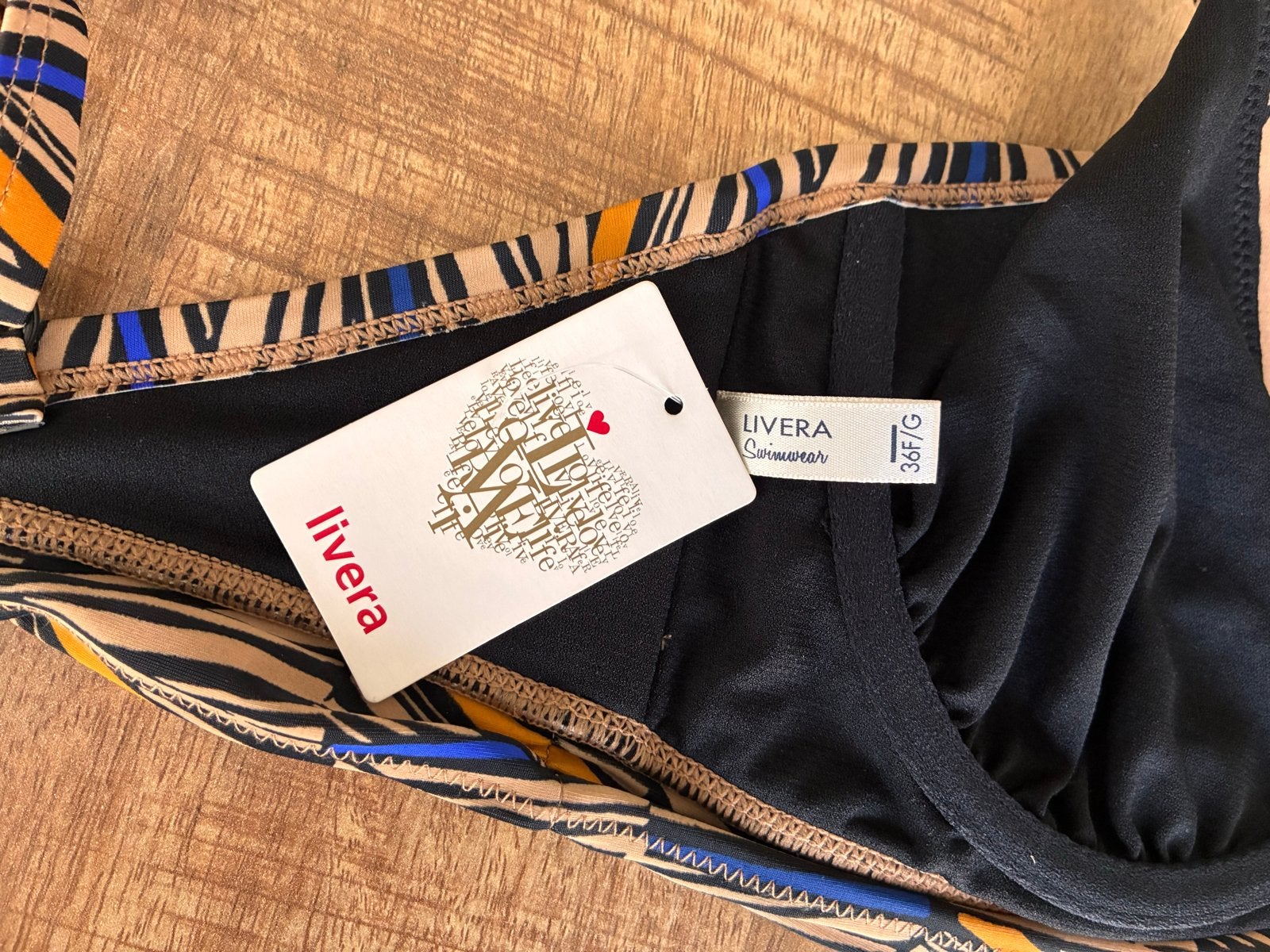Livera Bikini Top maat  36FG- Nieuw met prijskaartje, Ophalen of Verzenden, Nieuw, Meerkleurig, Bikini