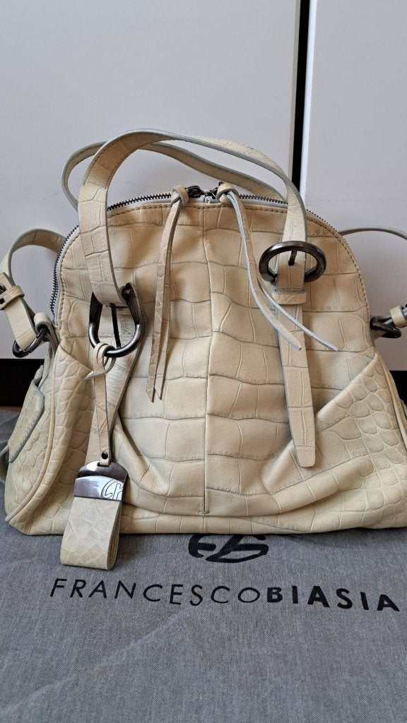 handtas Francesco Biasia, Ophalen of Verzenden, Gebruikt, Beige, Handtas