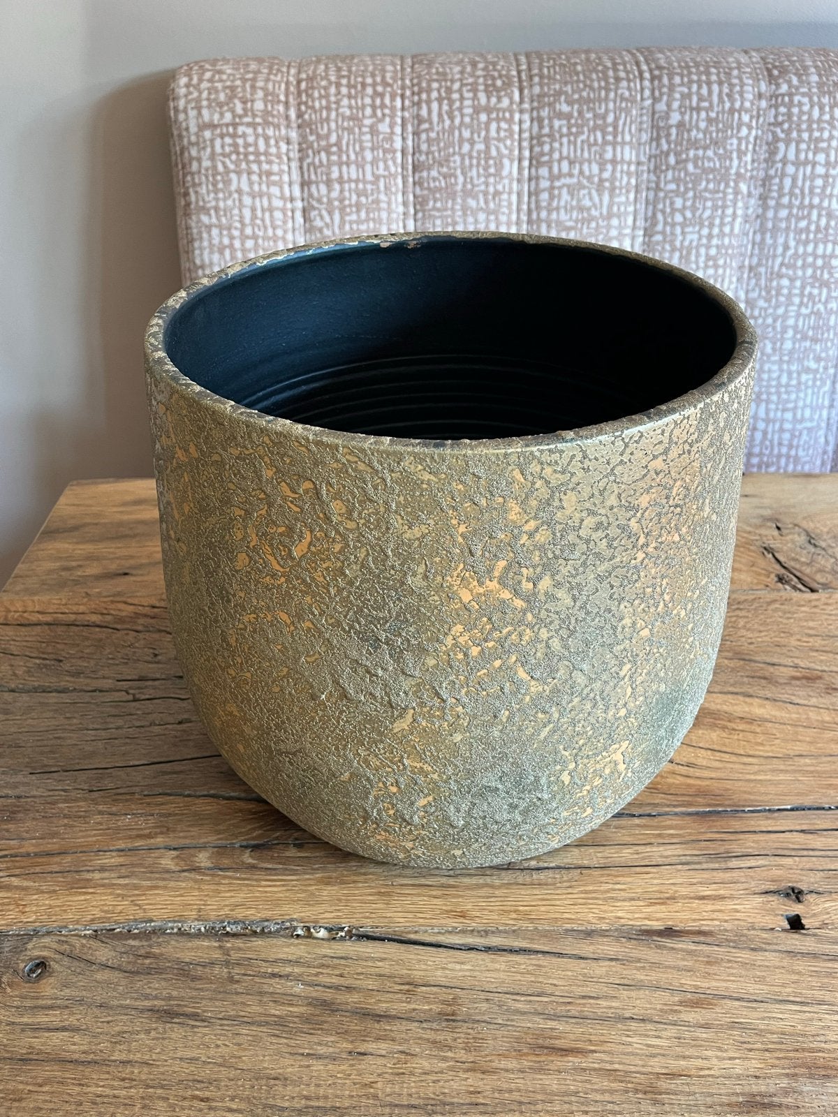 Mica Decorations Clement Pot Rond Goud - Zo goed als nieuw, Rond, Binnen, Zo goed als nieuw, Aardewerk