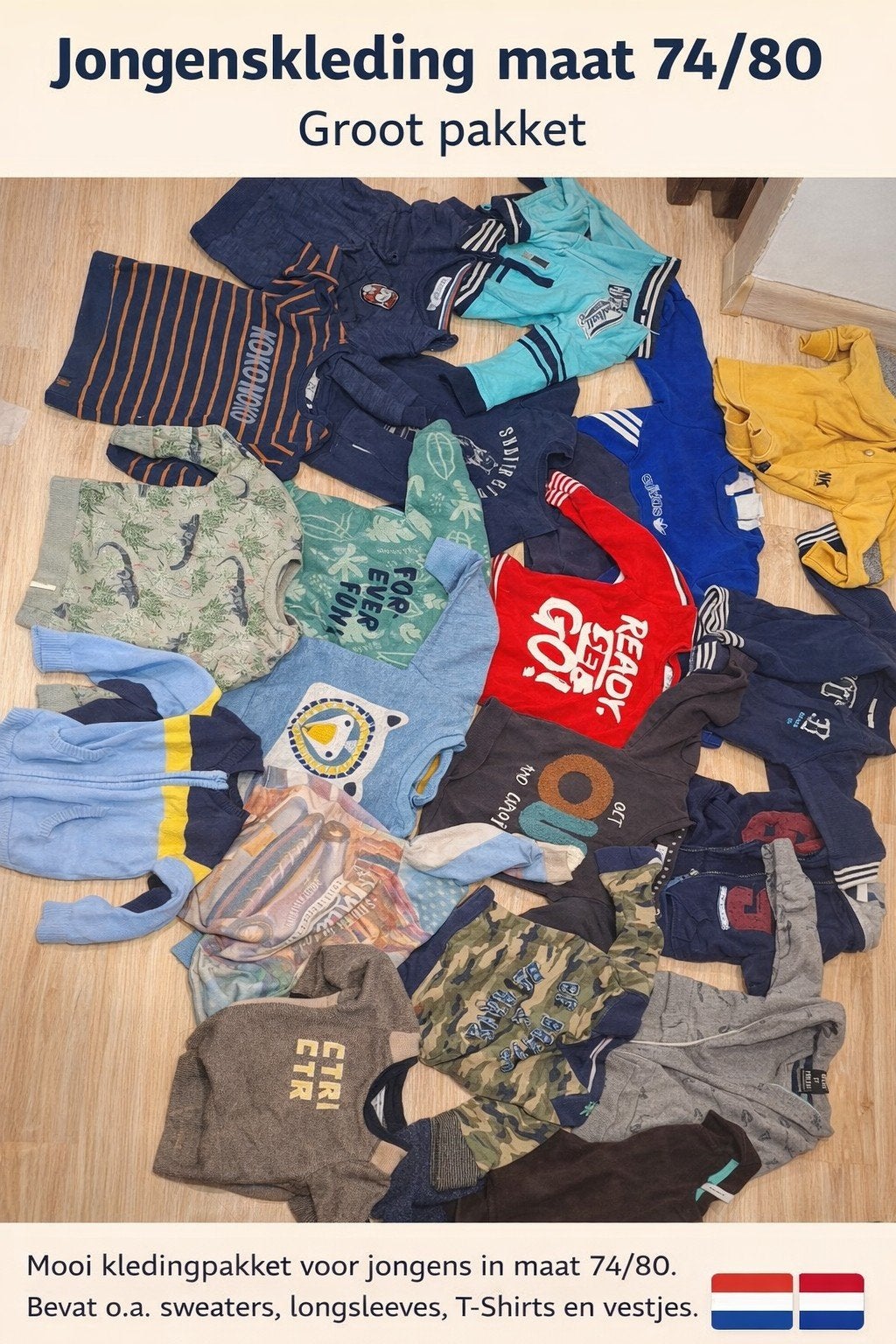 Groot kledingpakket jongenskleding maat 74/80, Ophalen, Gebruikt, Jongetje, Shirtje of Longsleeve