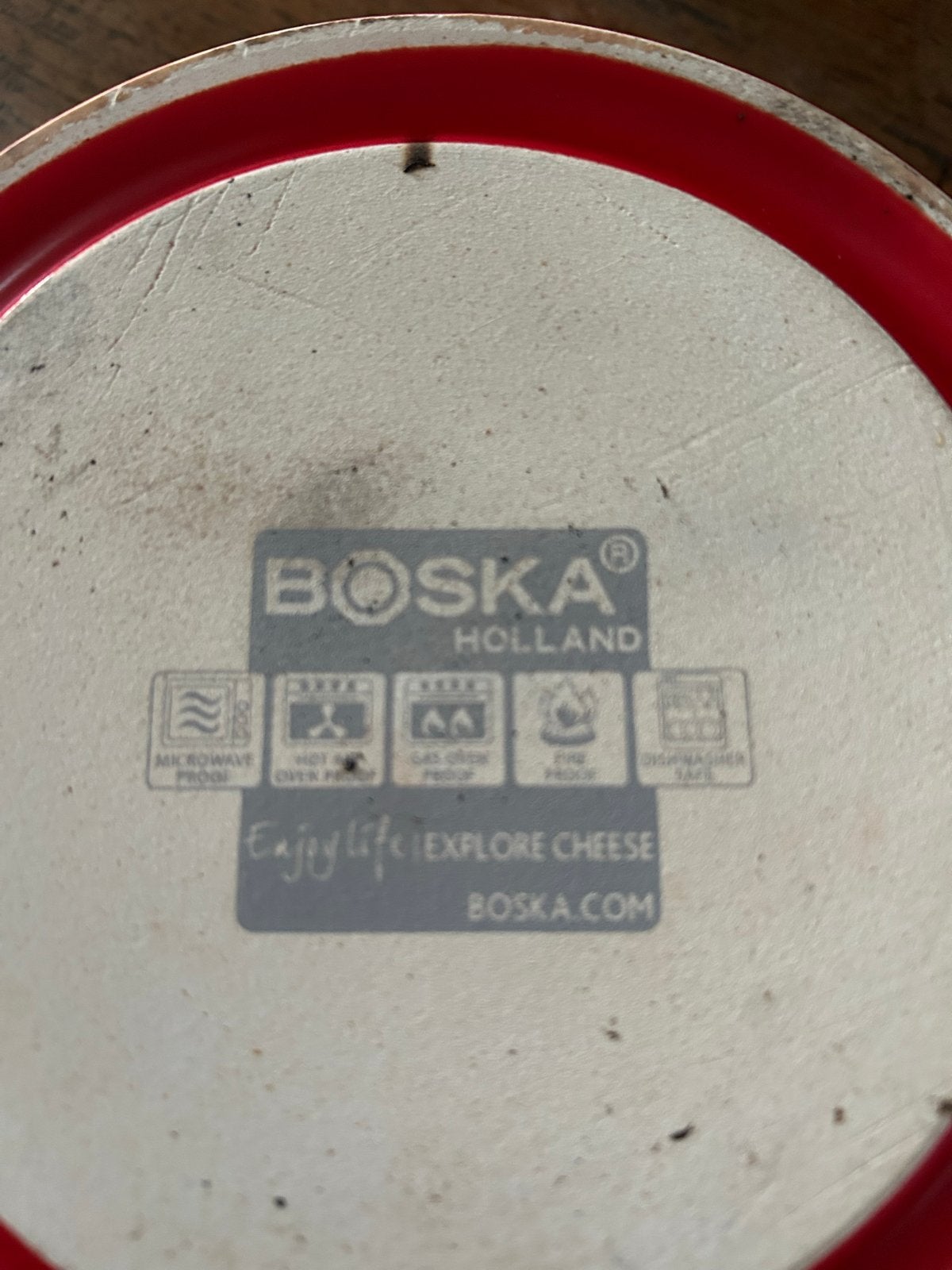 Boska Holland Kaasfonduepan - Rood, Zo goed als nieuw, Ophalen, Overige typen, Zo goed als nieuw, Steen/keramiek