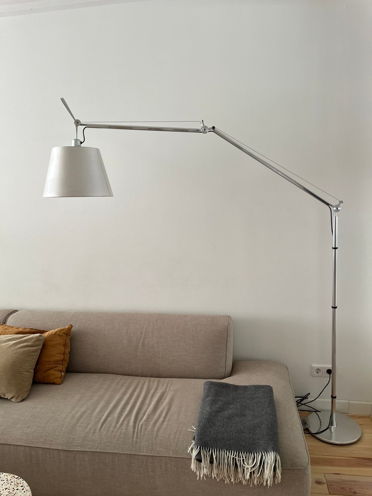 Artemide Tolomeo Mega Terra, Ophalen, 200 cm of meer, E27 (groot), Textiel