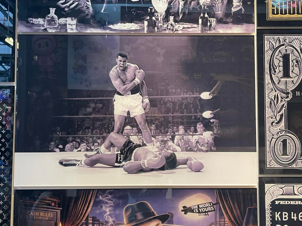 Muhammad Ali vs Sonny Liston foto 80x50cm, Ophalen of Verzenden