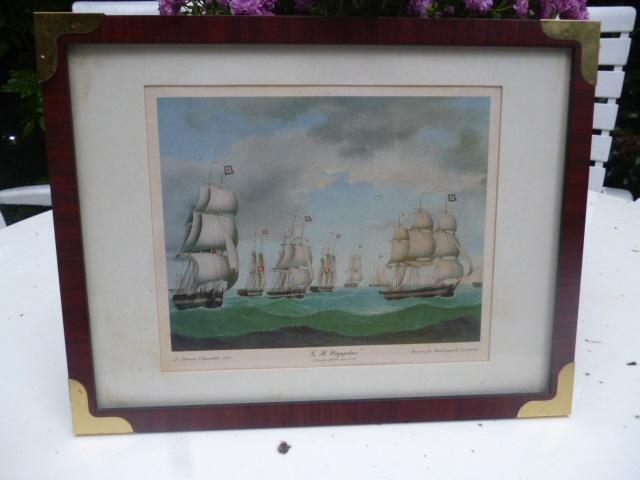 Museum aankoop 43x23 cm  reproductie Zeilschip, Antiek en Kunst, Ophalen of Verzenden