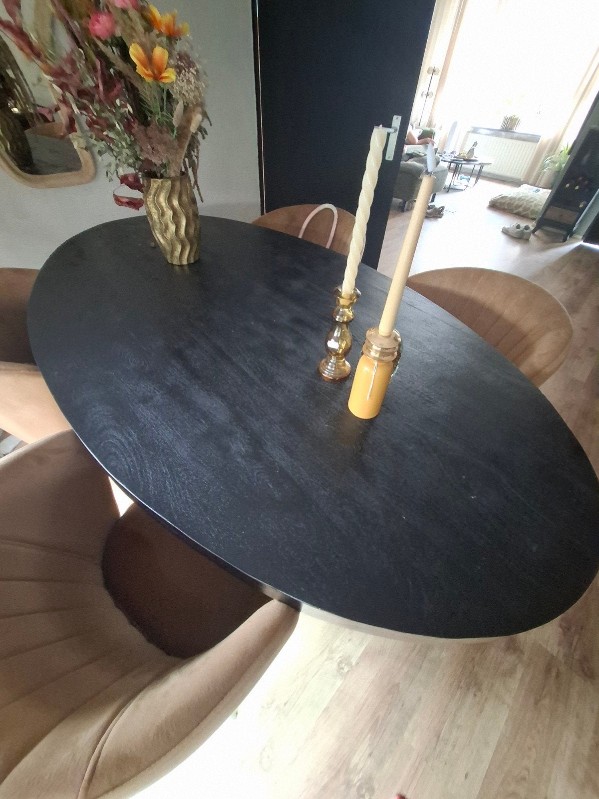 Ovale eettafel 160x100 cm -, Huis en Inrichting, Tafels | Eettafels, Ophalen, 50 tot 100 cm, 150 tot 200 cm, Zo goed als nieuw