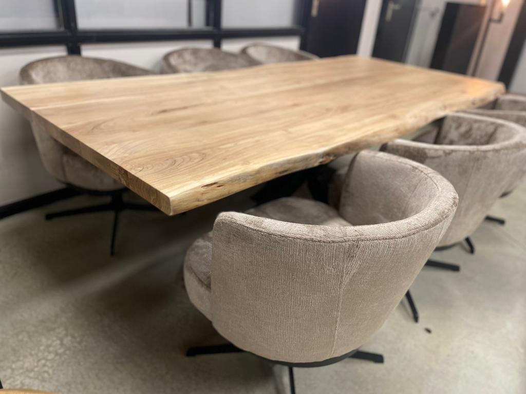 PINKSTERLEEGVERKOOP ACACIA VOORRAAD 379 CHEFMEUBEL, Huis en Inrichting, Stoelen, Nieuw, Vijf, Zes of meer stoelen, Metaal, Bruin