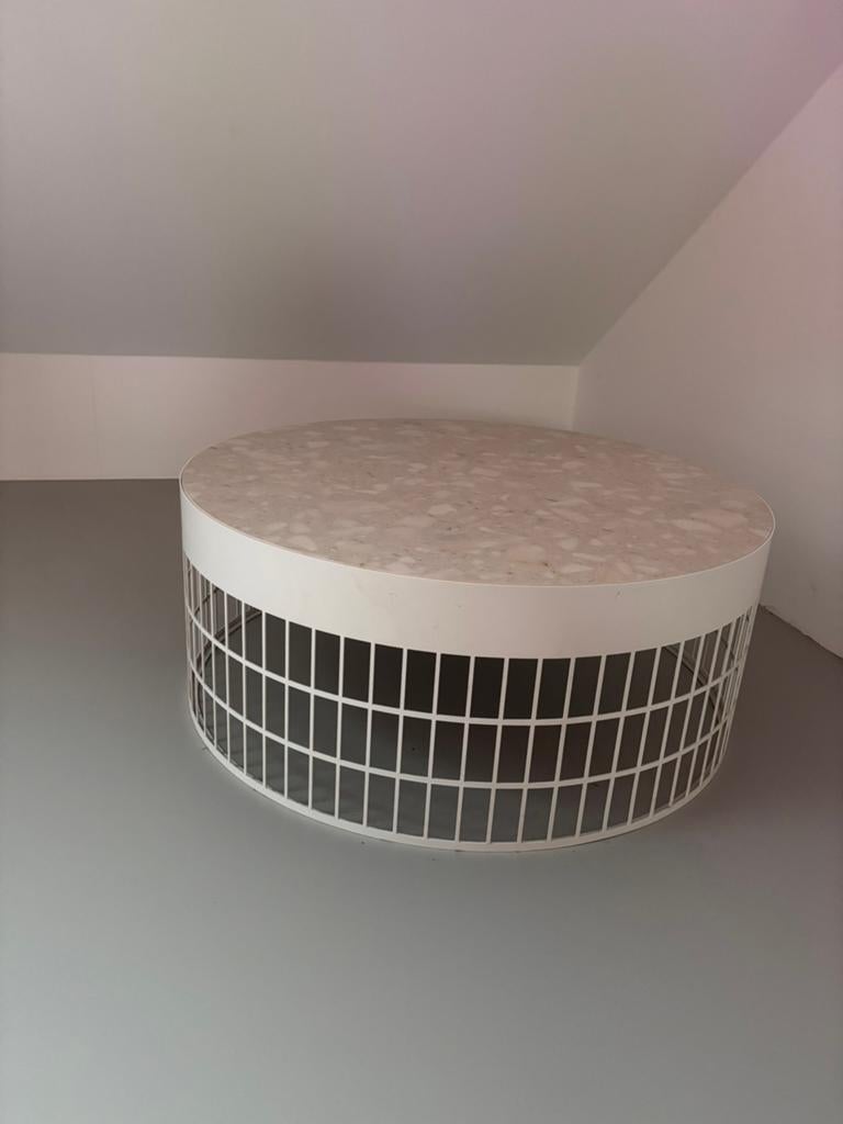 Pode mesh bijzettafel, Huis en Inrichting, Tafels | Salontafels, Ophalen, Rond, 50 tot 100 cm, Zo goed als nieuw