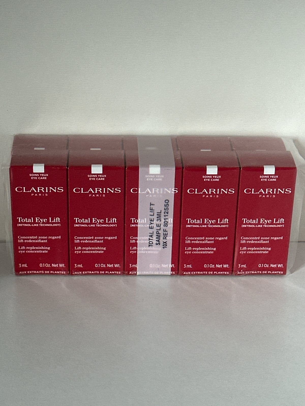 Clarins Total Eye Lift Concentrate Set 10x 3 ml, Ophalen of Verzenden, Nieuw, Ogen, Verzorging