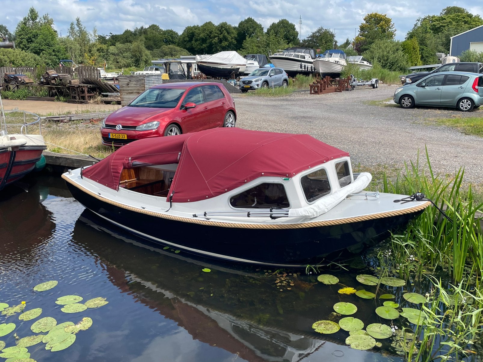 Cesta Vlet Sloep Boot 6 meter staal met buiskap, Ophalen, Staal, Binnenboordmotor, Rondzit