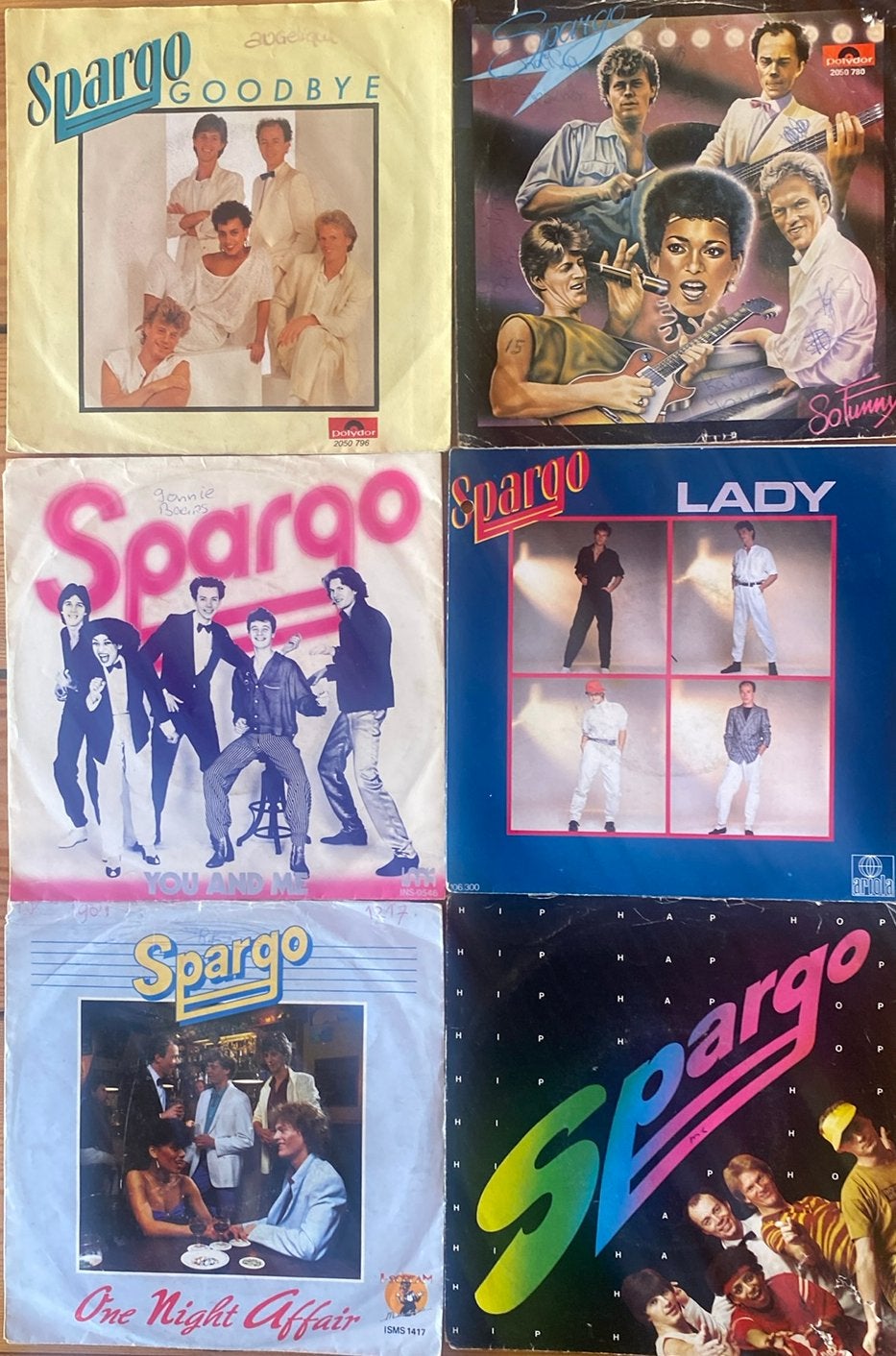 10 Singles van Spargo, Gebruikt, Fotohoes, 7 inch, Ophalen of Verzenden