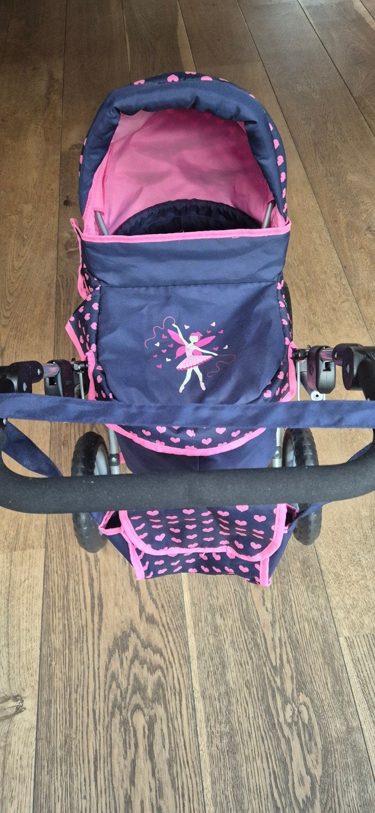 Poppenwagen met roze hartjes en elfje, Ophalen, Gebruikt, Overige typen