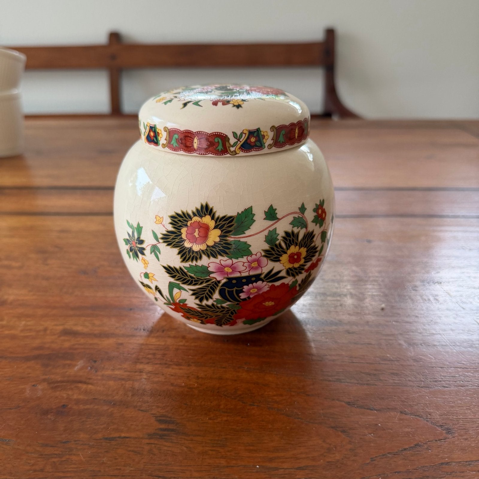 Vintage Sadler England dekselpot / ginger jar – bloemendecor, Ophalen